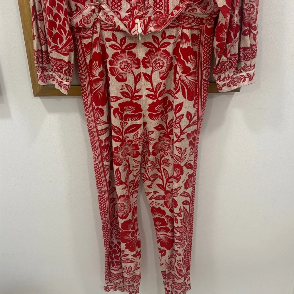 Farm Rio red jumpsuit Small - Picture 3 of 7